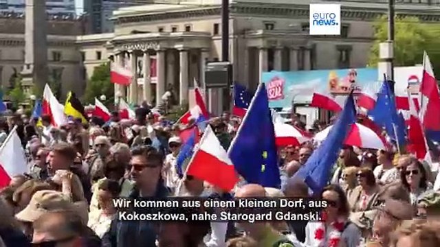 Polen: Unterstützermärsche für Trzaskowski und Nawrocki