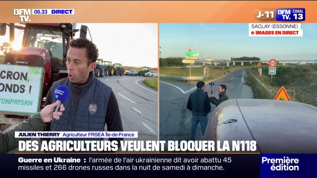 L'idée, c'est de faire un blocage de la N118 : des actions prévues en Île-de-France par les agriculteurs pour le début de l'examen de la loi Duplomb