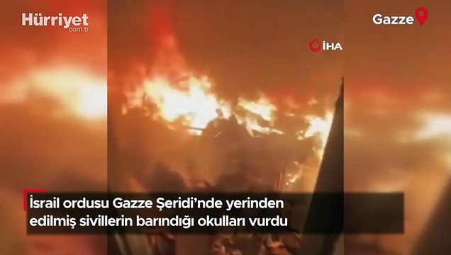 İsrail ordusu Gazze Şeridi'nde yerinden edilmiş sivillerin barındığı okulları vurdu