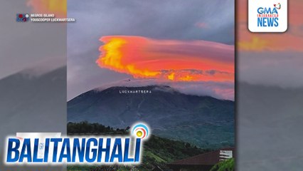 Tuktok ng Bulkang Kanlaon, binalot ng lenticular cloud | Balitanghali