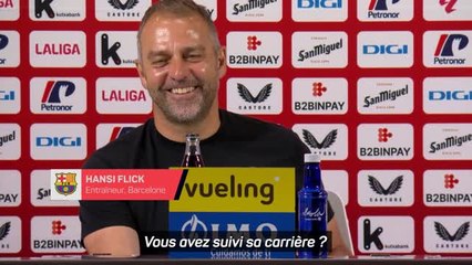 Barcelone - Hansi Flick félicite Xabi Alonso pour sa nomination au Real Madrid