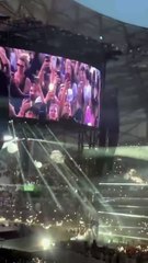 Jamel Debbouze et Mélissa Theuriau n'ont pas caché leur joie d'être au concert au Vélodrome de Jul