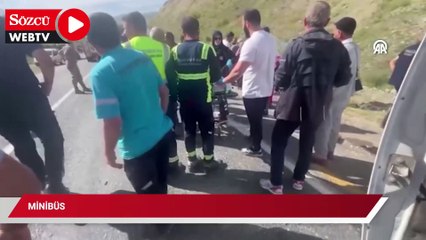 Minibüsün devrilmesi sonucu 7 kişi yaralandı