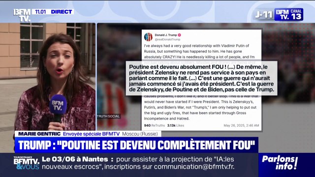 Poutine est devenu complétement fou : la réaction des Russes aux propos de Donald Trump sur Vladimir Poutine