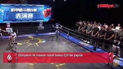 Dünyanın ilk insansı robot boksu Çin’de yapıldı