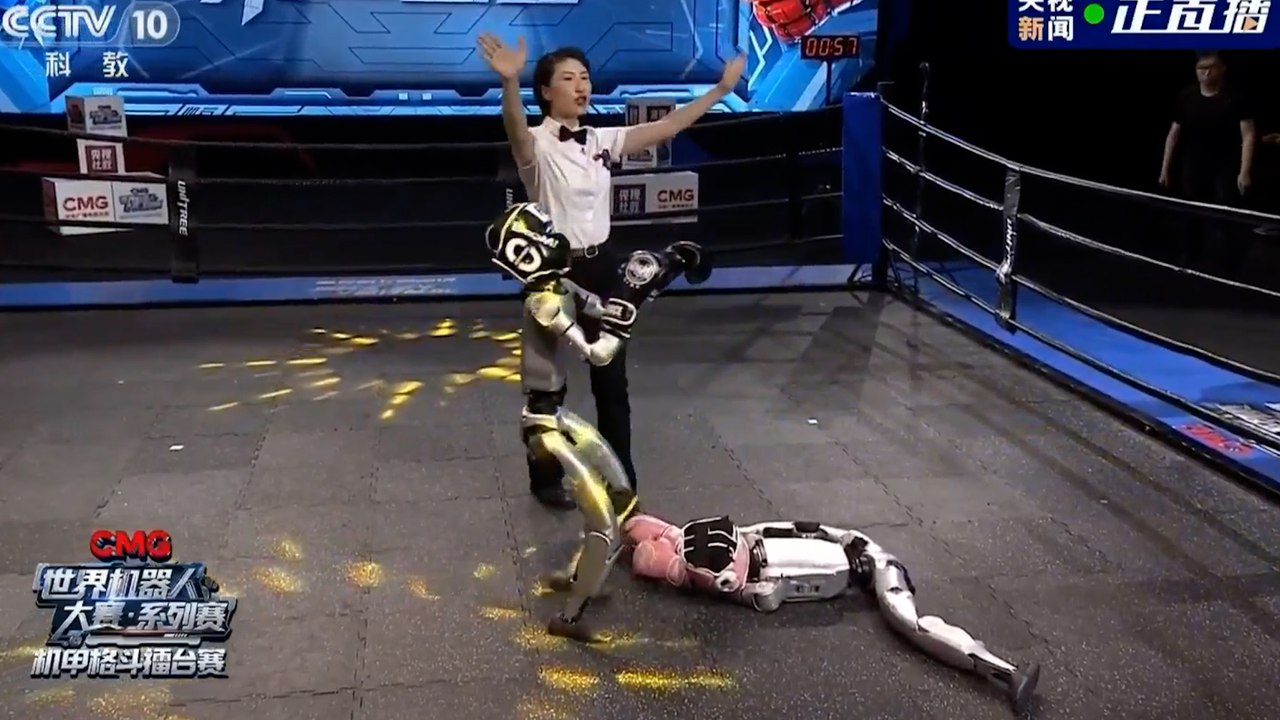 Se celebra el primer combate de kickboxing entre robots humanoides del mundo