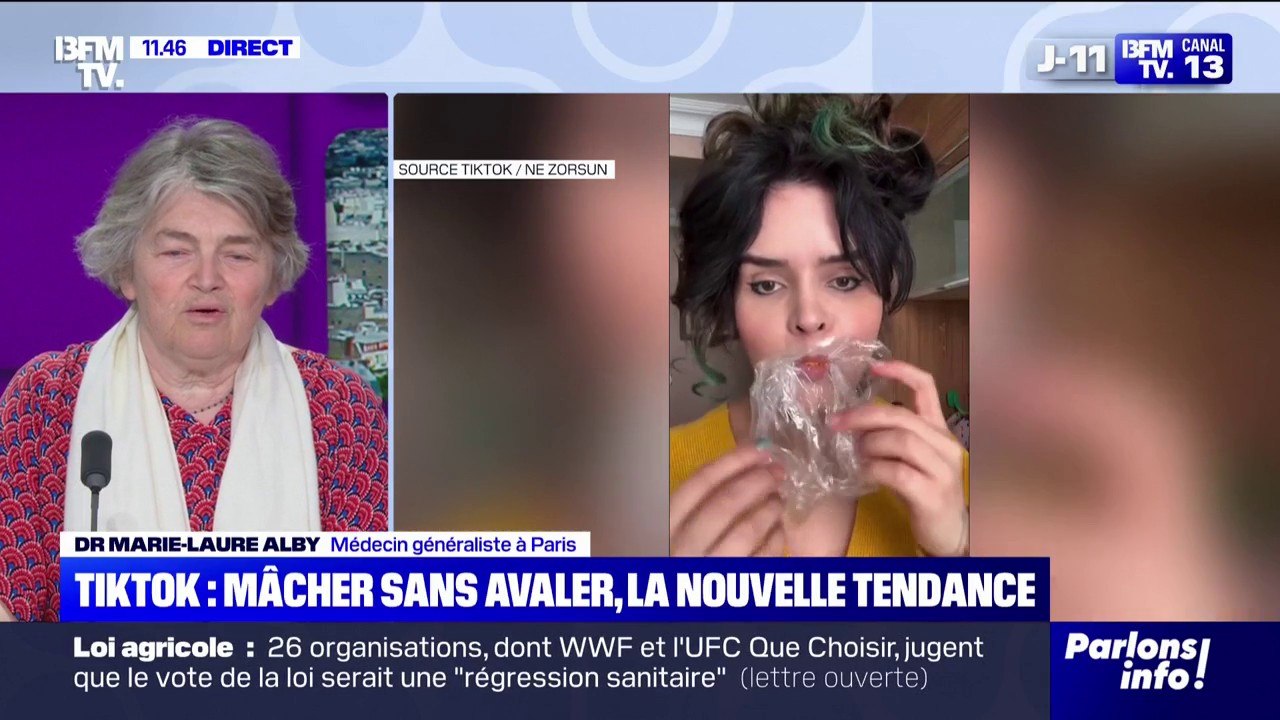 TikTok: mâcher un aliment dans du cellophane sans l'avaler, cette nouvelle tendance qui inquiète
