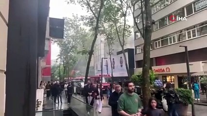 Şişli’de 5 katlı binada çıkan yangın korkuttu