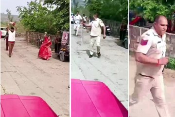 शादी में दुल्हा-दुल्हन ने किया पथराव...