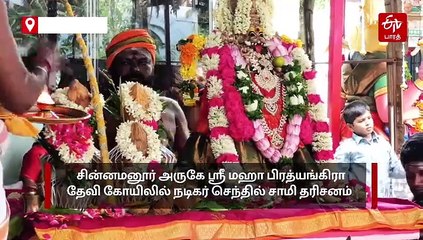 தேனியில் நடைபெற்ற சிறப்பு மிளகாய் பூஜையில் குடும்பத்துடன் கலந்துகொண்ட நடிகர் செந்தில்!