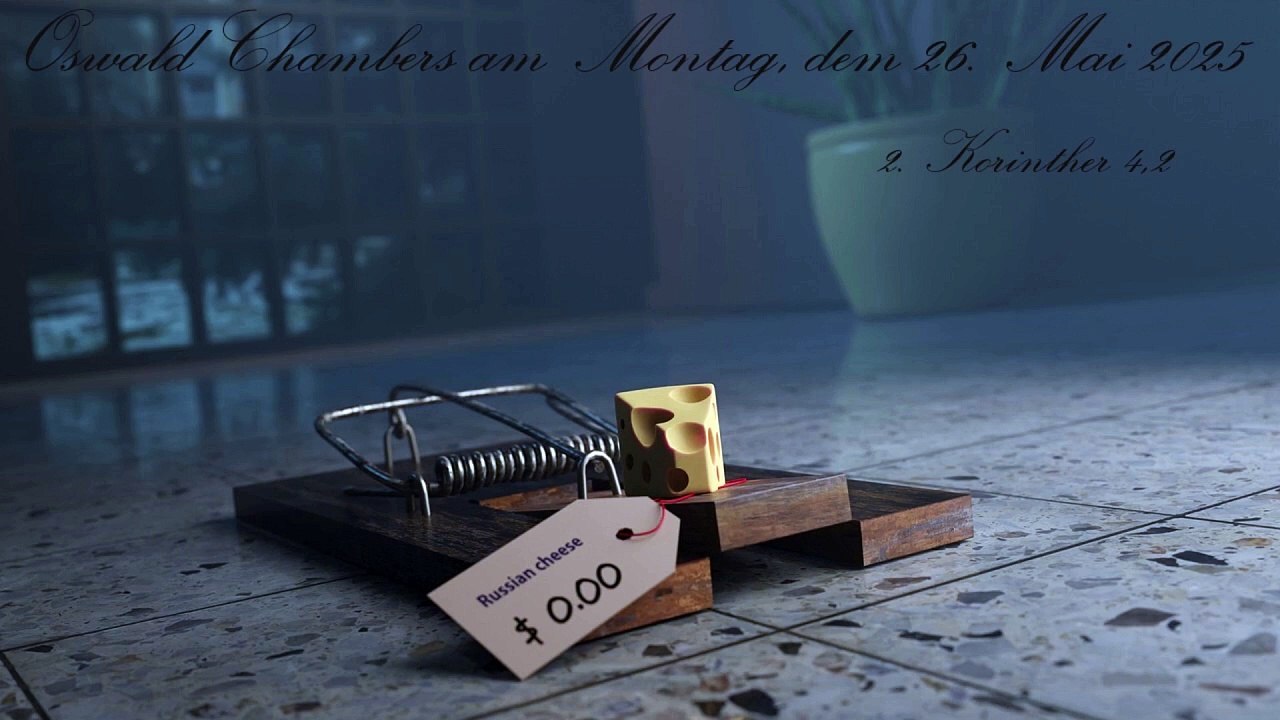 Oswald Chambers am Montag, dem 26. Mai 2025, zu 2. Korinther 4,2