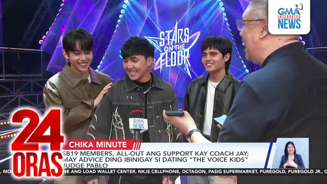 SB19 members, all-out ang support kay Coach Jay na bahagi ng dance authority panel para sa Stars on the Floor ; may advice ding ibinigay si dating The Voice Kids judge Pablo | 24 Oras