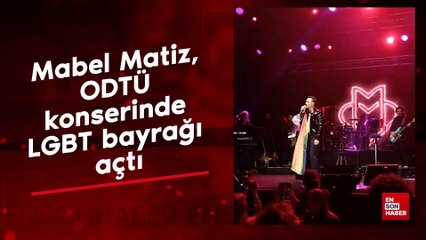 Mabel Matiz, ODTÜ konserinde LGBT bayrağı açtı