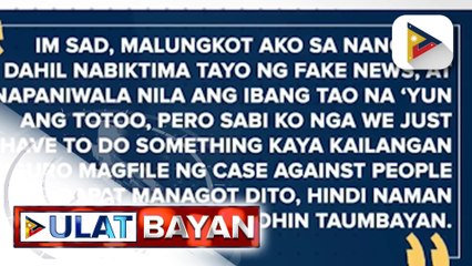 Outgoing Sen. Bong Revilla, gustong kasuhan ang fake news peddlers na nakaapekto sa kanyang kandidatura