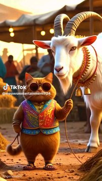 Mera Bakra 🐐 Teri Gaaye🐂 Cat Eid Special🥰 #eidmubarak #cat #bakraeid #eid #trendingshorts #catvideo