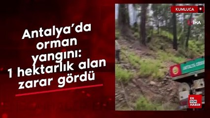 Antalya'da orman yangını: 1 hektarlık alan zarar gördü