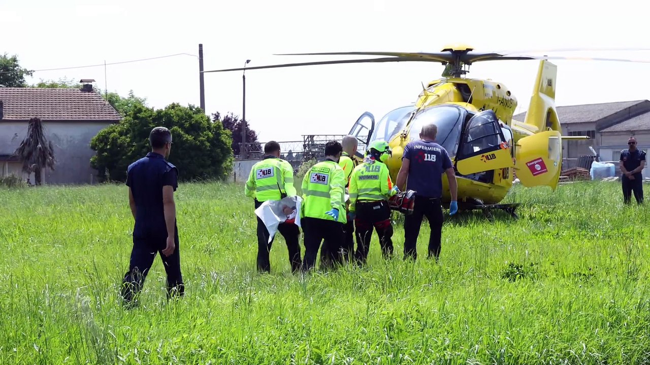 Scontro moto-trattore a Dogato, grave un ragazzo