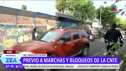 Blindan el INE con vallas metálicas previo a movilizaciones de la CNTE