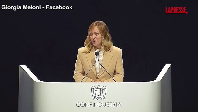 Assemblea Confindustria, Meloni: L?Europa rimuova i dazi interni in questo quadro di instabilit?