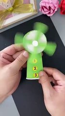 Summer Table fan out of Cardboard at DIY craft