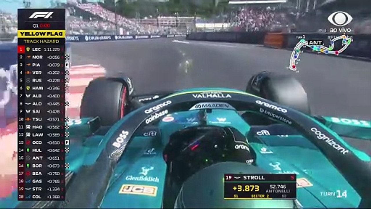 Kimi Antonelli bate e interrompe classificação no GP de Mônaco de Fórmula 1