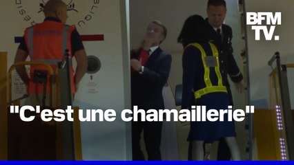 "Chamaillerie": Emmanuel Macron dément "une scène de ménage" avec Brigitte Macron