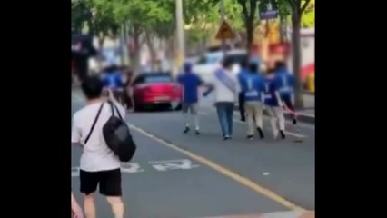 차량 경적 울리며 민주당 유세 방해한 20대 입건 / YTN