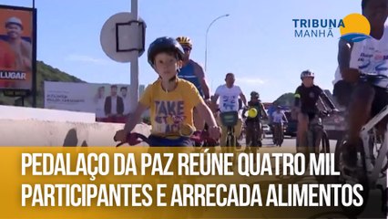 Pedalaço da Paz reúne quatro mil participantes e arrecada alimentos