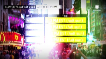 Manhattanhenge to beam across New York City's streets on May 28-29