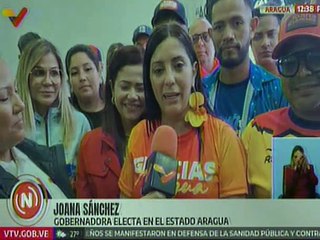 Gob. electa Joana Sánchez agradeció al pueblo de Aragua el respaldo en los comicios del pasado 25M