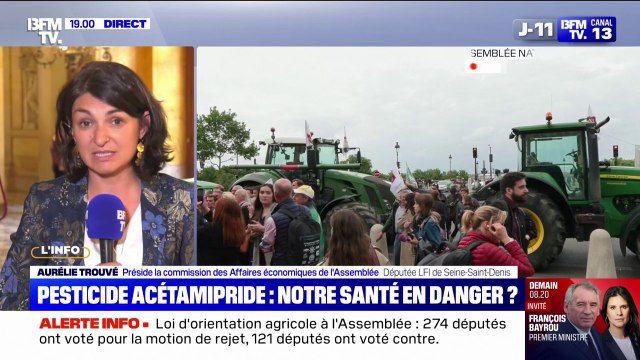 Loi Duplomb: Ce pesticide pose des menaces directes sur la souveraineté alimentaire , explique Aurélie Trouvé (LFI)