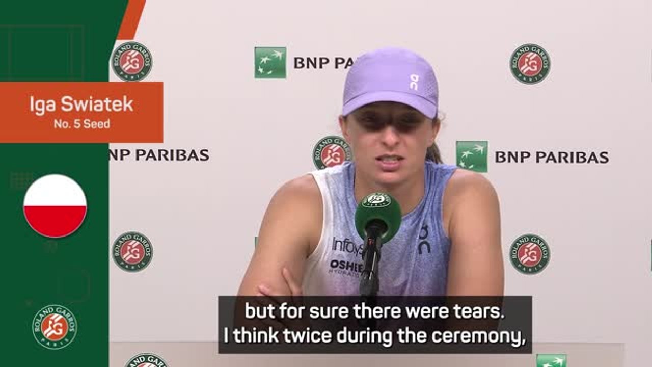 'He's the G.O.A.T' - Swiatek admits she had tears watching Nadal farewell ceremony