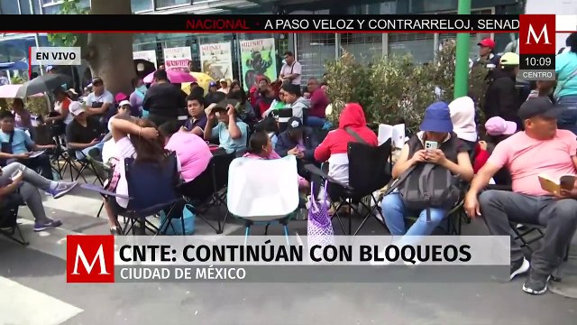 Maestros de la CNTE instalan plantón frente a Milenio en avenida Morelos