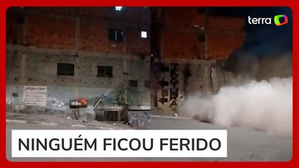 Veja o momento em que prédio desaba na Grande São Paulo