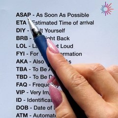 Acronyms you should know! 💯