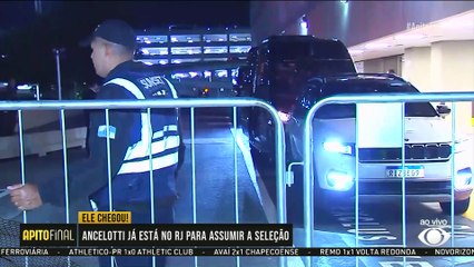 Confira o desembarque de Carlo Ancelotti, novo técnico da Seleção Brasileira