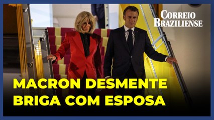 Macron desmente briga com esposa em desembarque no Vietnã