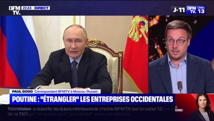 Vladimir Poutine menace d'"étrangler" les entreprises occidentales restant en Russie qui agissent contre les intérêts de Moscou