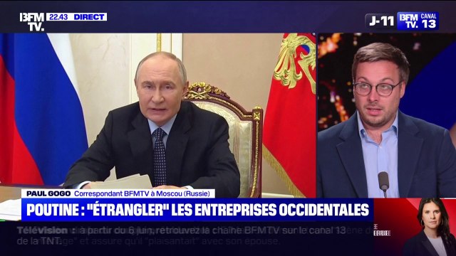 Vladimir Poutine menace d' étrangler les entreprises occidentales restant en Russie qui agissent contre les intérêts de Moscou