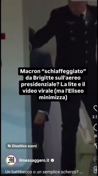 Macron schiaffeggiato dalla moglie brigitte