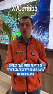 Defesa Civil emite alerta de tempestades e vendavais para todo o Paraná