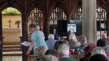 During a part of the Service for the Act of Re-Dedication of the Edward V Window at Coldridge, video Alan Quick IMG_2536