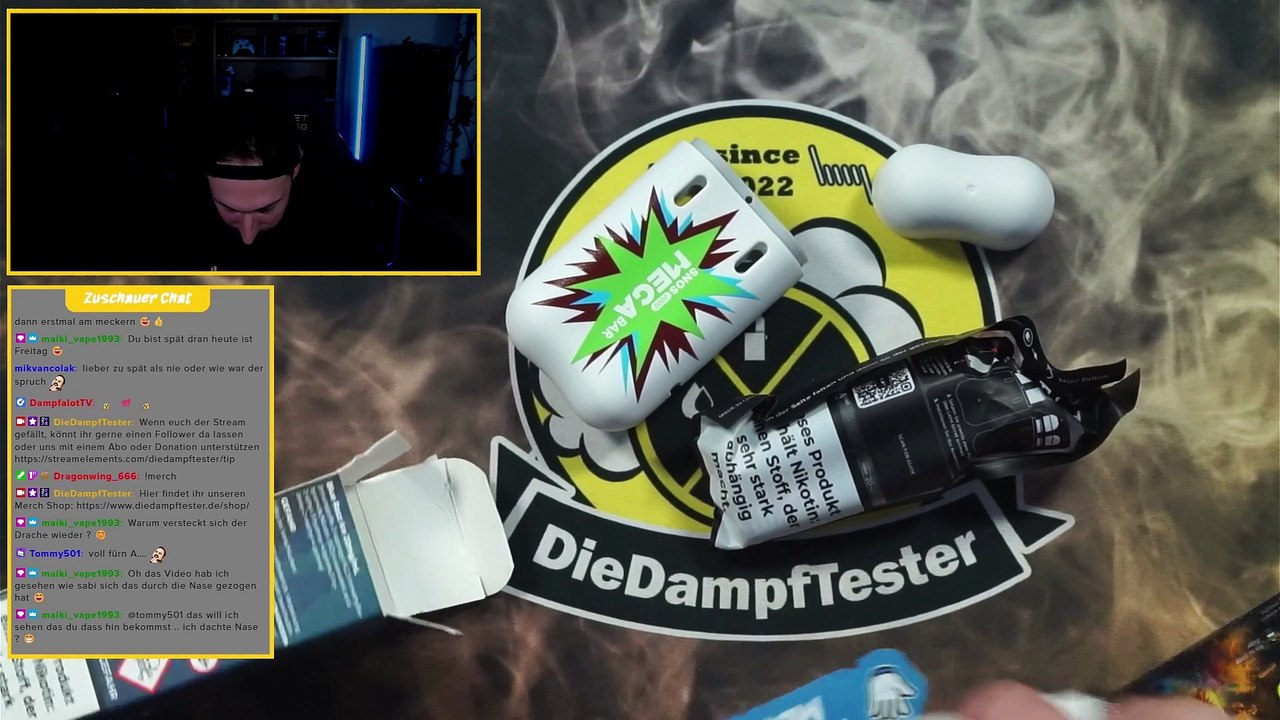 MegaBar SNOS 2000 Blue Razz Ice Review und Geschmackstest