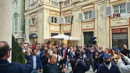 Genova -  COMUNALI. GENOVA, PRIMO INGRESSO DI SALIS IN COMUNE (26.05.25)