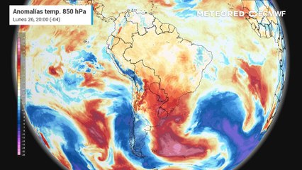 Masa de aire frío bajará los termómetros esta semana desde el centro a la Patagonia