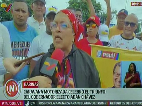 Fuerza motorizada de Barinas celebró la victoria del gobernador electo Adán Chávez