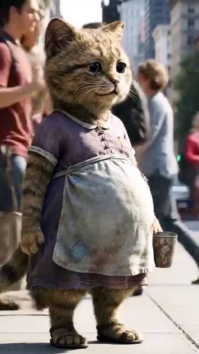 The pregnant cat