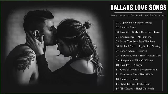 Acoustic Rock Ballads - Best Rock Ballads Love Songs - Rock love song nonstop
