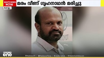 കൊല്ലം പട്ടാഴിയിൽ ശക്തമായ കാറ്റിൽ മരമൊടിഞ്ഞ് വീണ് ഗൃഹനാഥൻ മരിച്ചു