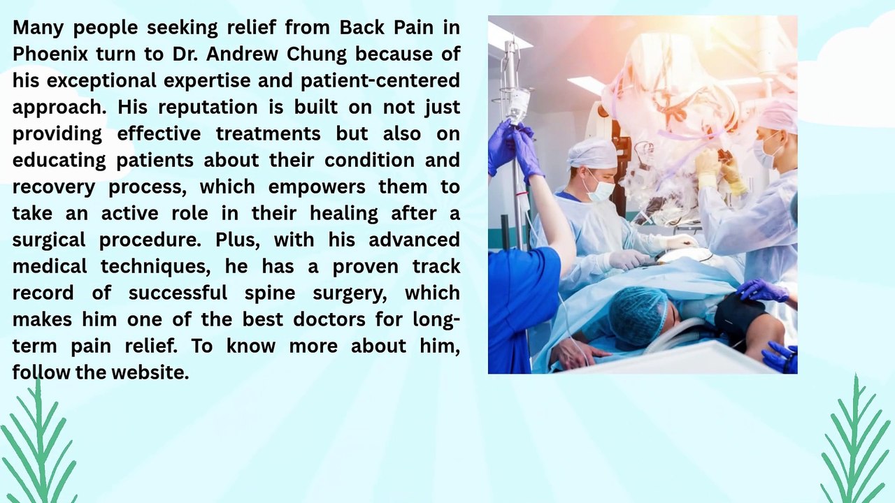 Minimally Invasive Spine Surgery Phoenix